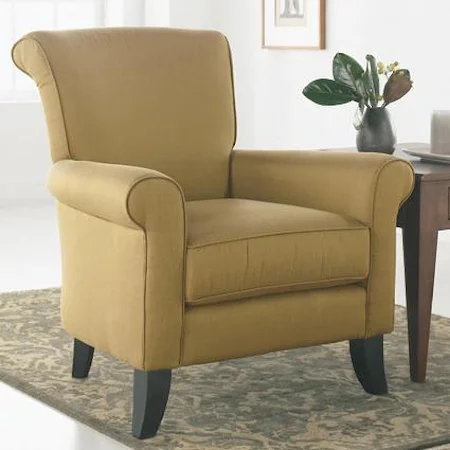 Upholstered Chair with Tapered Legs